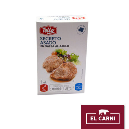 Secreto asado en salsa al ajillo "Tello"